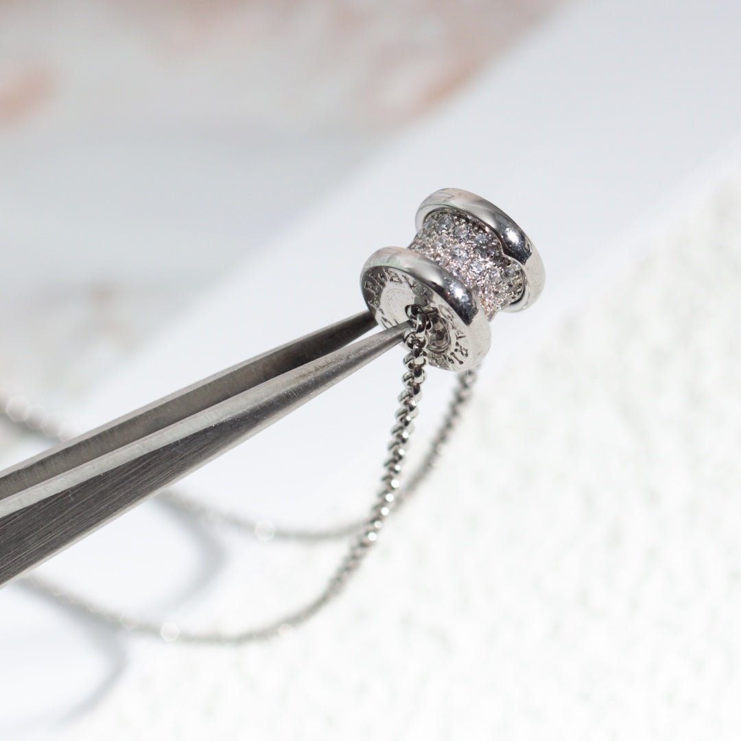 [✨Rose💎]ZERO 1 SILVER DIAMOND NECKLACE
