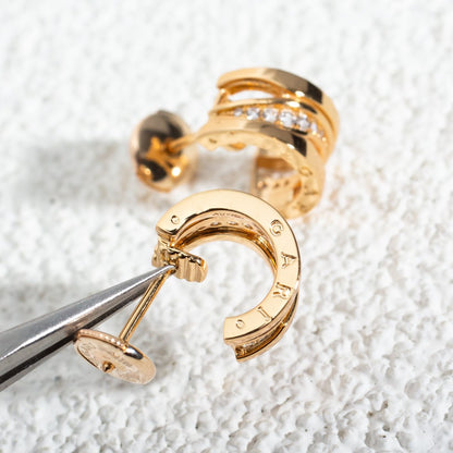 [✨Rose💎]ZERO 1 PINK GOLD DIAMONDS EARRINGS