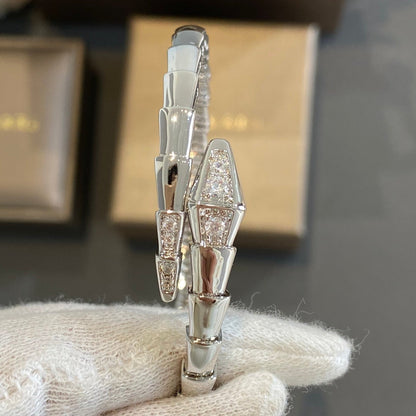 [✨Rose💎]SERPENTI BRACELET DIAMONDS SILVER