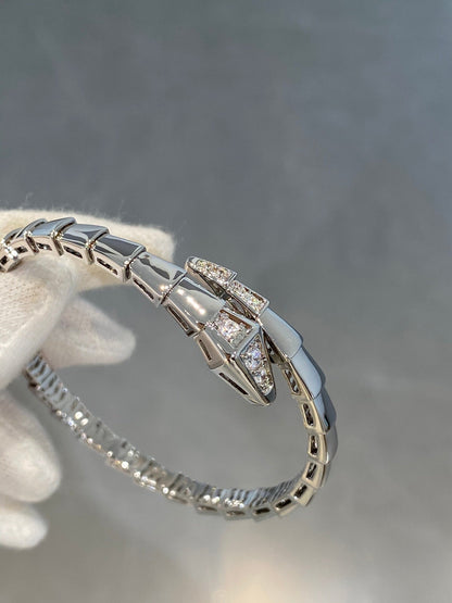 [✨Rose💎]SERPENTI BRACELET DIAMONDS SILVER