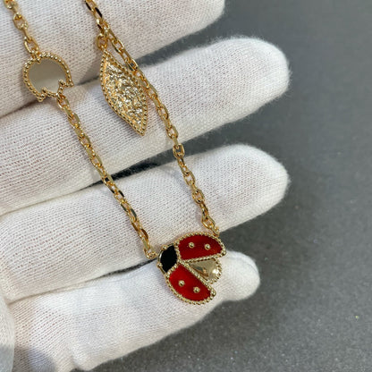 [✨Rose💎]LUCKY SPRING 15 MOTIFS GOLD NECKLACE