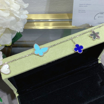 [✨Rose💎]LUCKY SPRING SILVER BRACELET 4 MOTIF