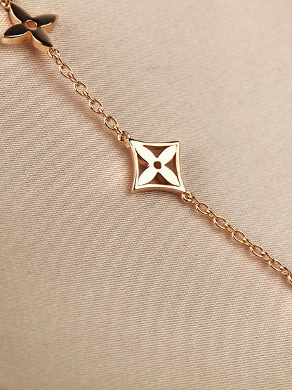 [✨Rose💎]STAR AND SUN 7 MOTIFS GOLD BRACELET