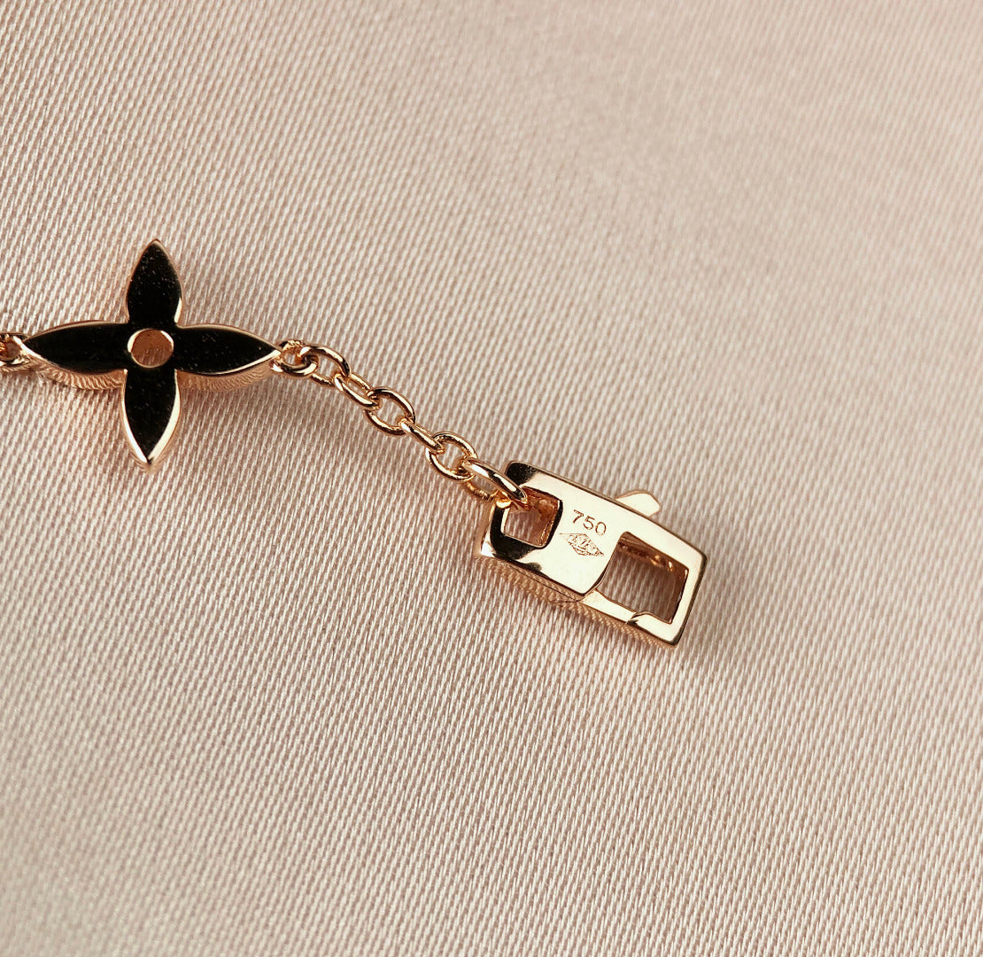 [✨Rose💎]STAR AND SUN 7 MOTIFS GOLD BRACELET