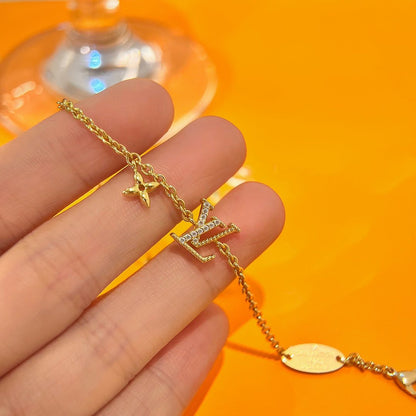 [✨Rose💎]LOGO STAR MOTIF GOLD BRACELET