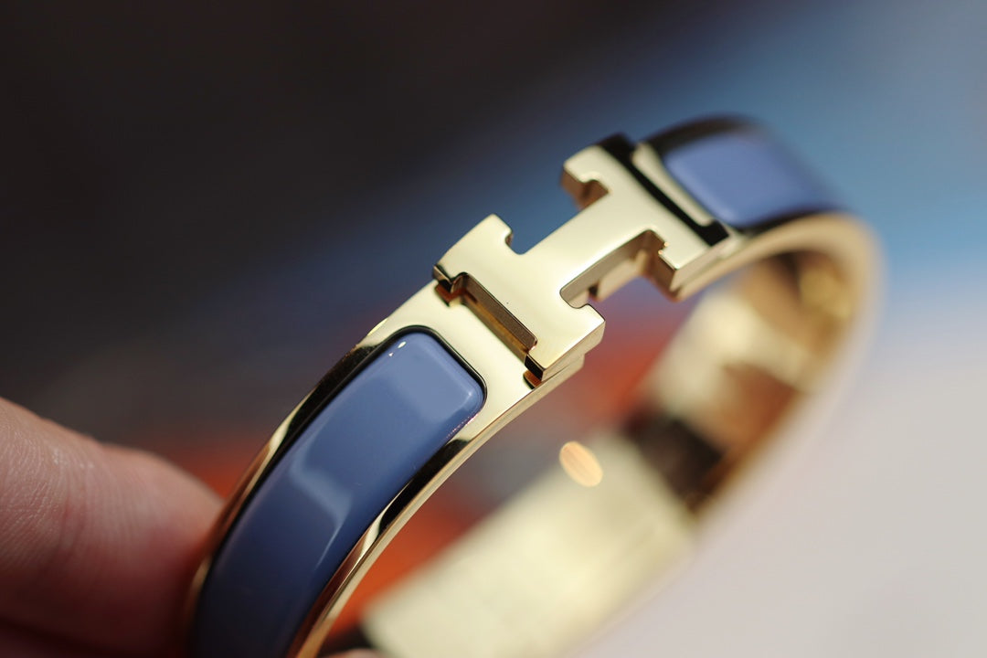 [✨Rose💎]H BRACELET 12MM BLUE GRAY