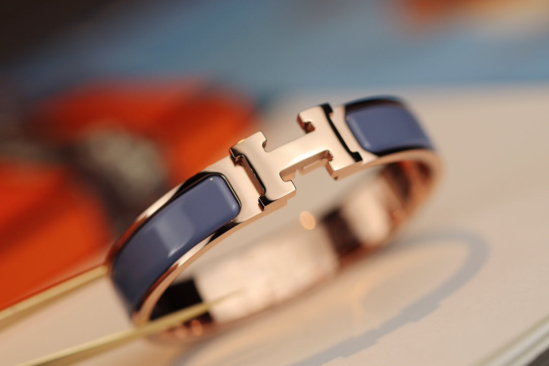 [✨Rose💎]H BRACELET 12MM BLUE GRAY