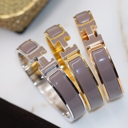 [✨Rose💎]H BRACELET 12MM BROWN