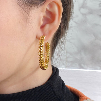 [✨Rose💎]CLASH LARGE HOOP EARRINGS