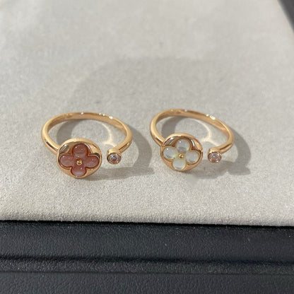 [✨Rose💎]SUN 1 DIAMOND PINK MOP RING