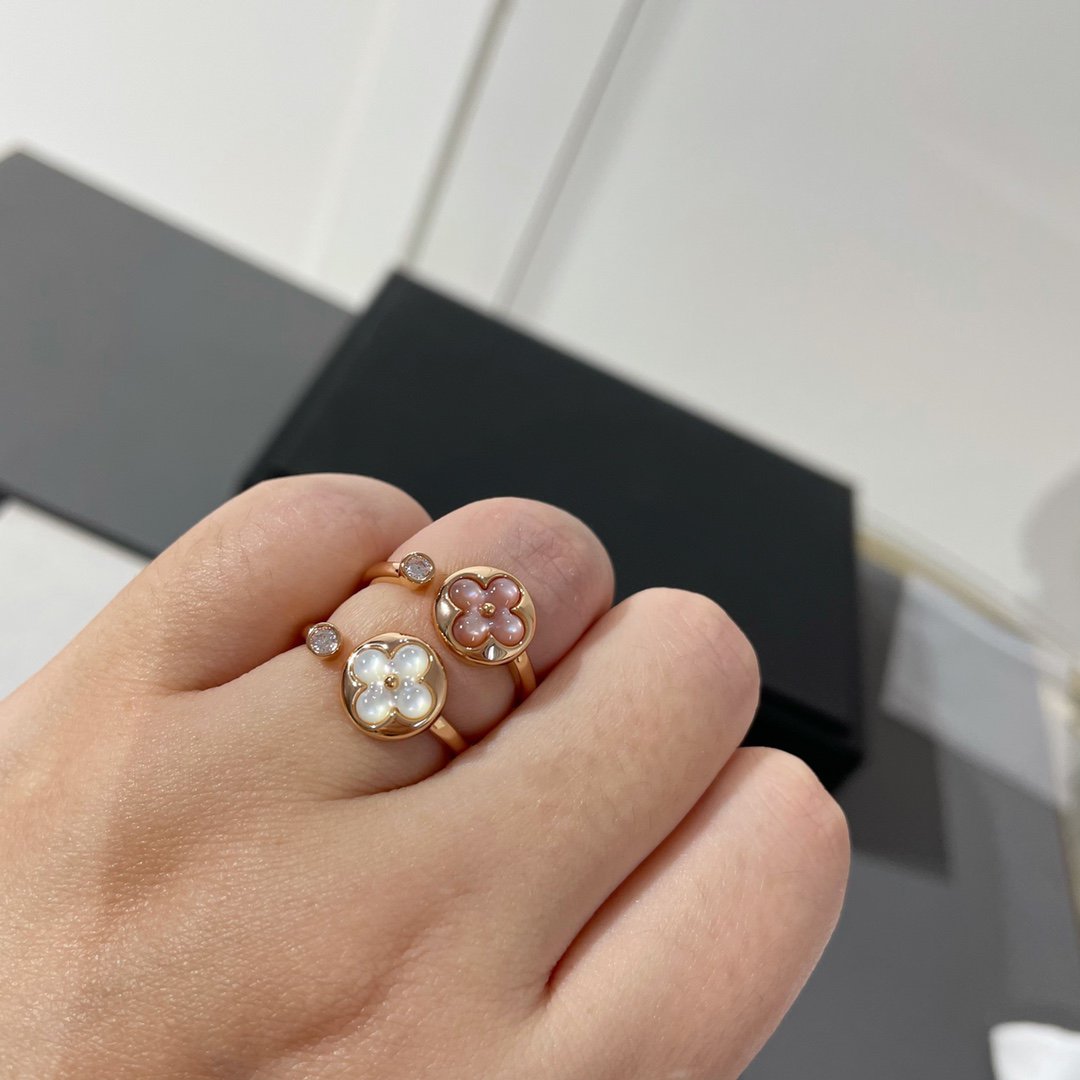 [✨Rose💎]SUN 1 DIAMOND PINK MOP RING