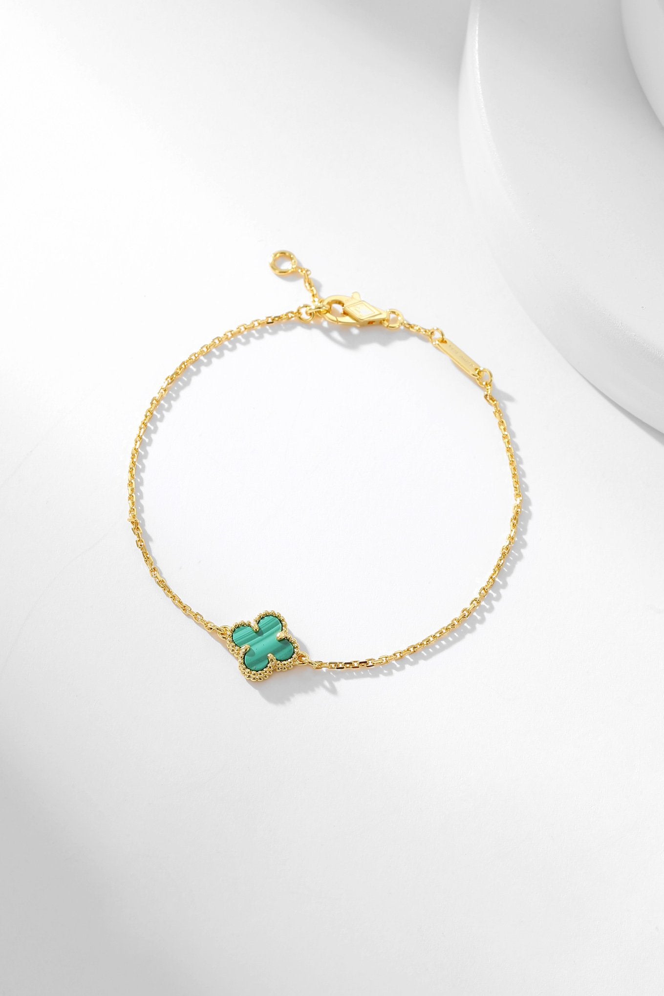 [✨Rose💎]CLOVER BRACELET MALACHITE 1 MOTIF
