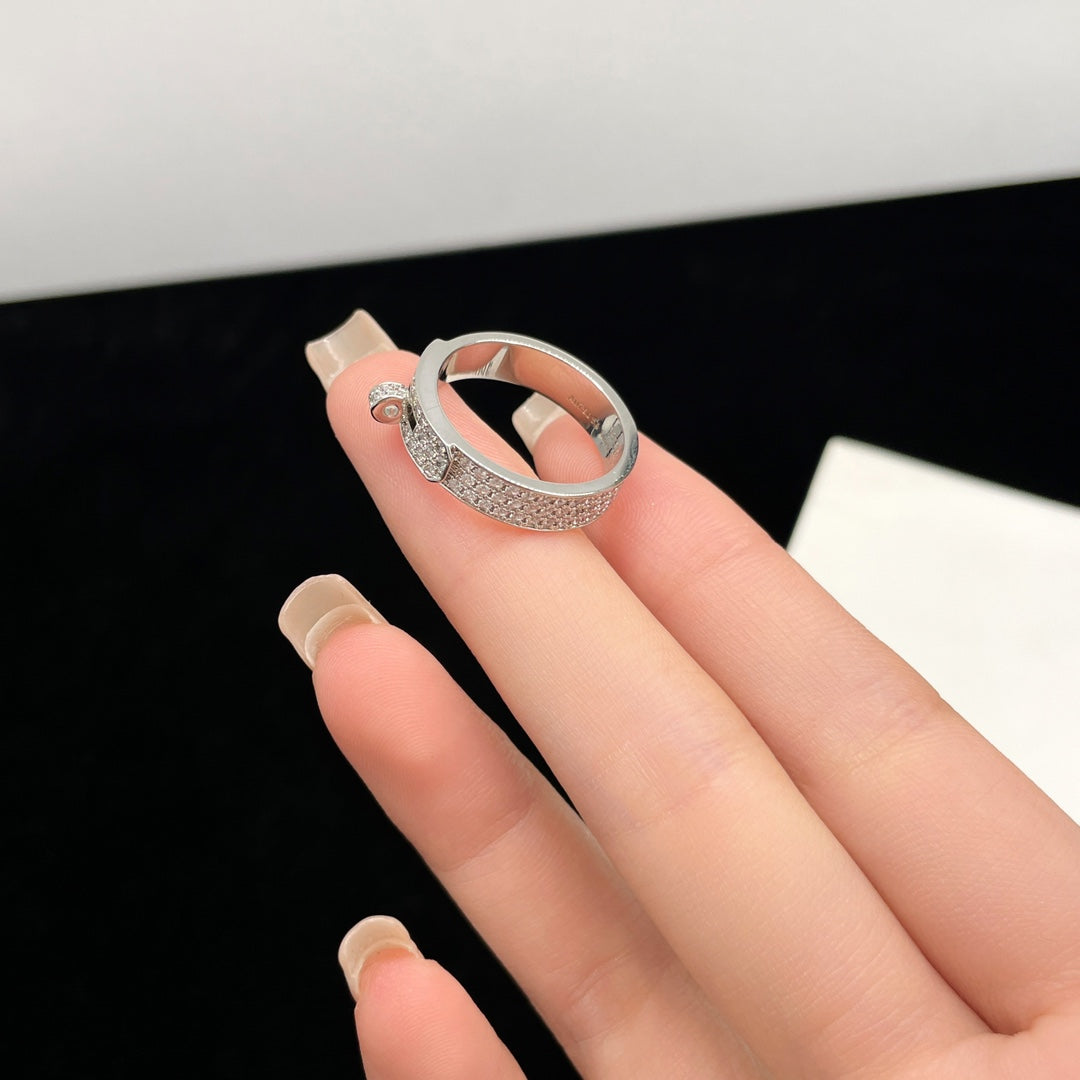 [✨Rose💎]KELLY SILVER DIAMOND RING