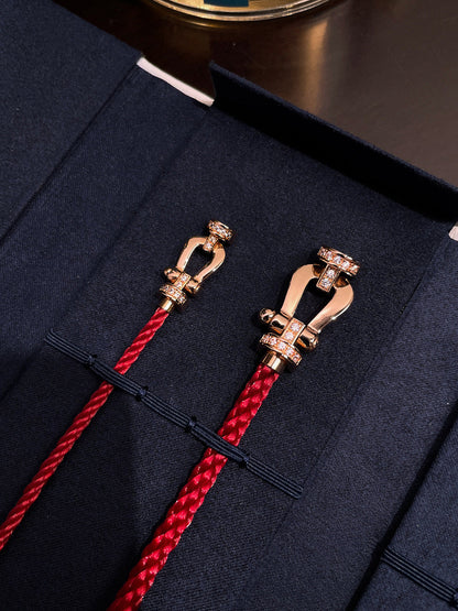 [✨Rose💎]FORCE 10 HALF DIAMOND PINK GOLD RED CORDERI LARGE AND MEDIUM MODEL