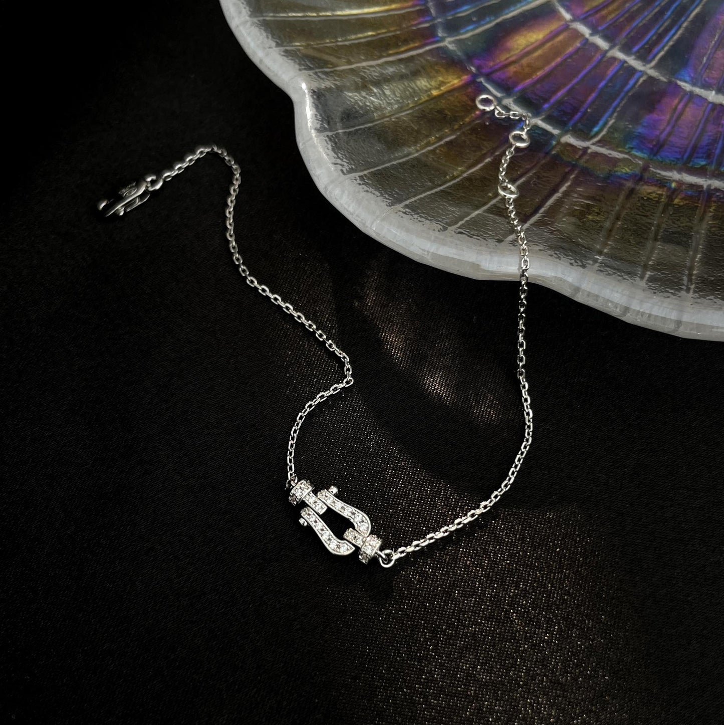 [✨Rose💎]FORCE 10 FULL DIAMOND BUCKLE CHAIN LINK MINI MODEL