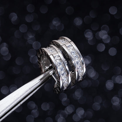 [✨Rose💎]ZERO 1 MINI SILVER DIAMOND EARRINGS