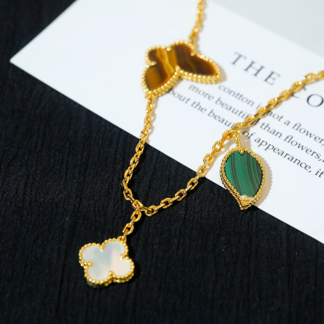 [✨Rose💎]LUCKY SPRING 5 MOTIF GOLD BRACELET