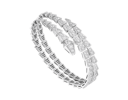 [✨Rose💎]SERPENTI BRACELET SILVER DIAMOND DOUBLE ROW