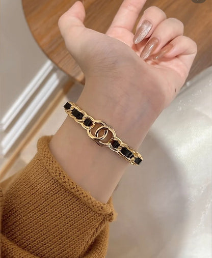 [✨Rose💎]Double C Open Bangle