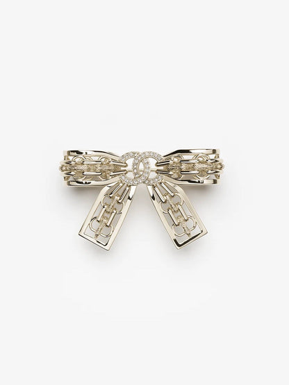 [✨Rose💎]25K Hollow Bow Brooch