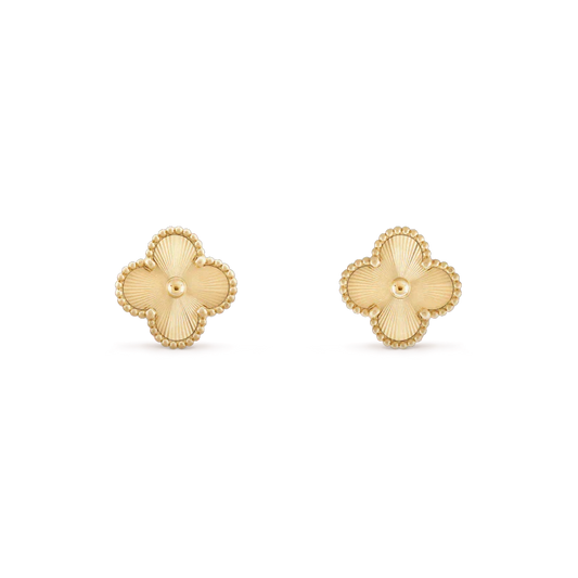 [✨Rose💎]CLOVER MINI 9.5MM LASER EARRINGS