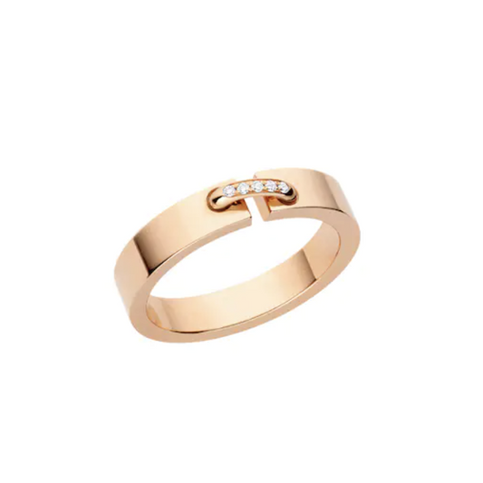 [✨Rose💎]ALLIANCE LIENS VIDENCE DIAMOND 4MM RING