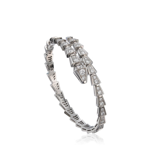 [✨Rose💎]SERPENTI BRACELET 6MM SILVER DIAMOND