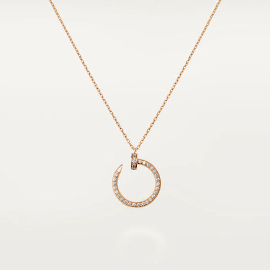 [✨Rose💎]JUSTE NECKLACE PINK GOLD DIAMONDS