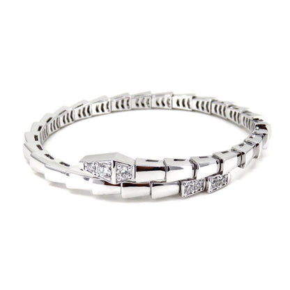 [✨Rose💎]SERPENTI BRACELET DIAMONDS SILVER