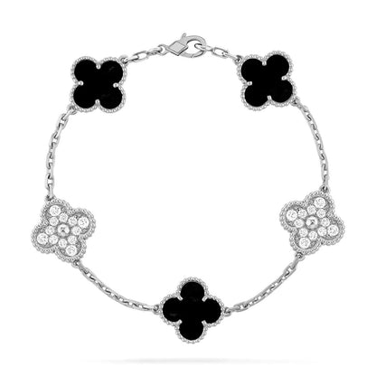 [✨Rose💎] CLOVER 5 MOTIF ONYXS BRACELET COLLECTION