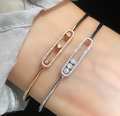 [✨Rose💎]Move Pav茅 Diamond Bangle Bracelet M