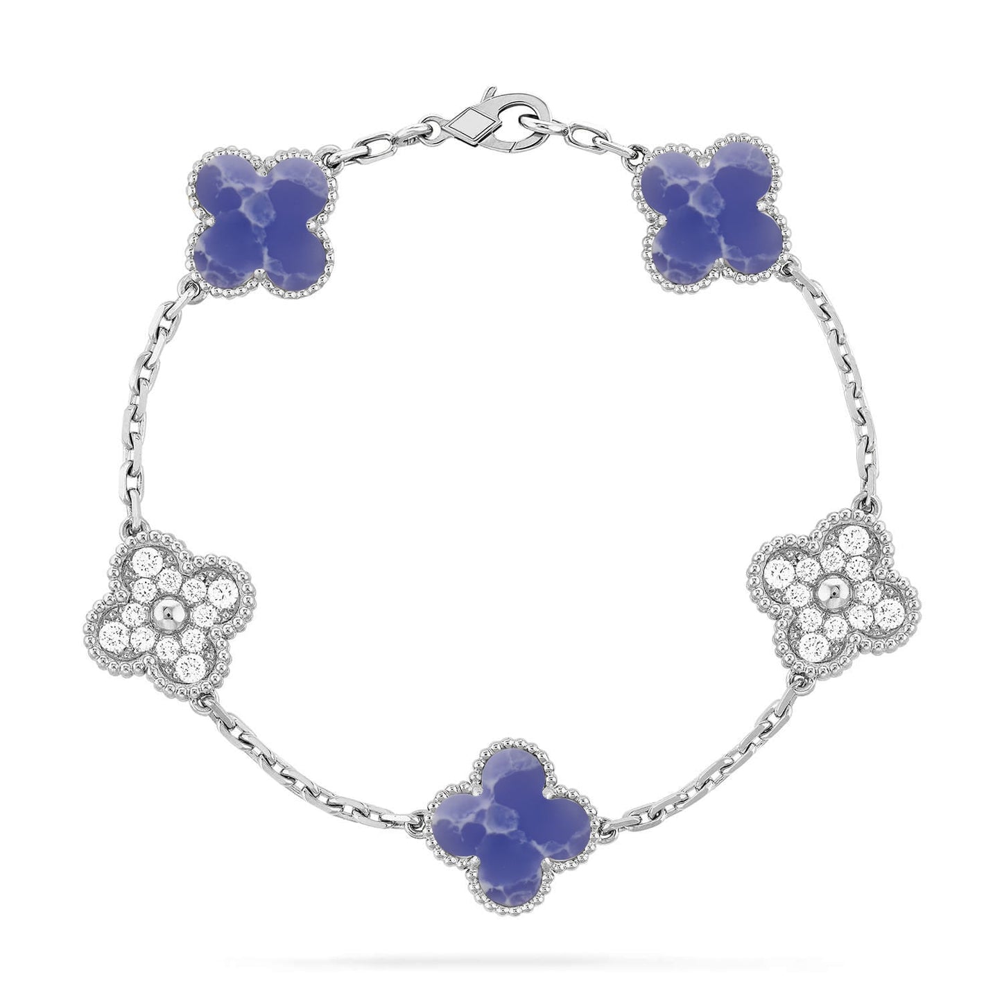 [✨Rose💎]CLOVER 5 MOTIF BLUE VEINS BRACELET COLLECTION