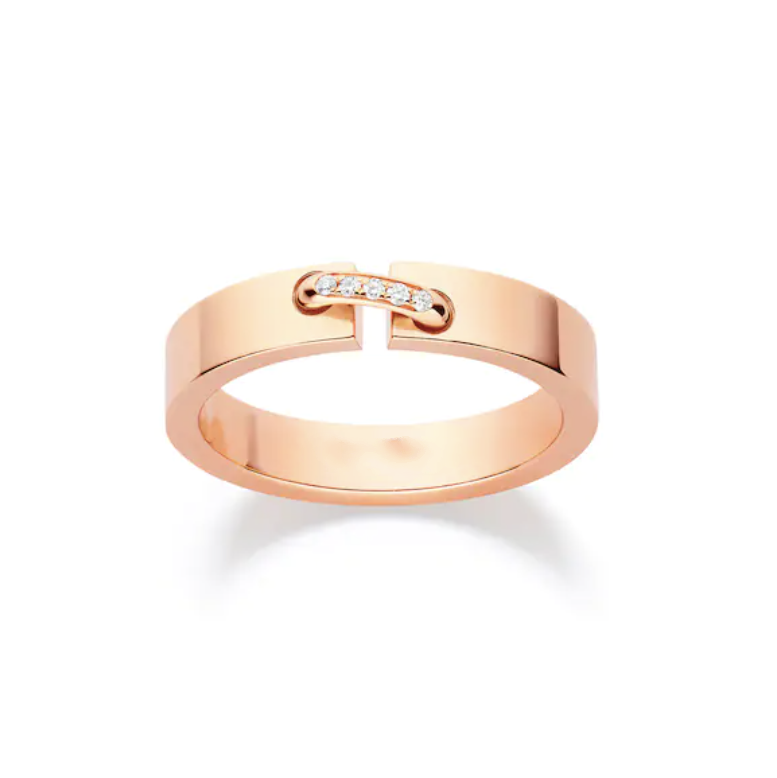 [✨Rose💎]ALLIANCE LIENS VIDENCE DIAMOND 4MM RING