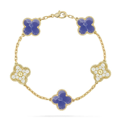 [✨Rose💎]CLOVER 5 MOTIF BLUE VEINS BRACELET COLLECTION