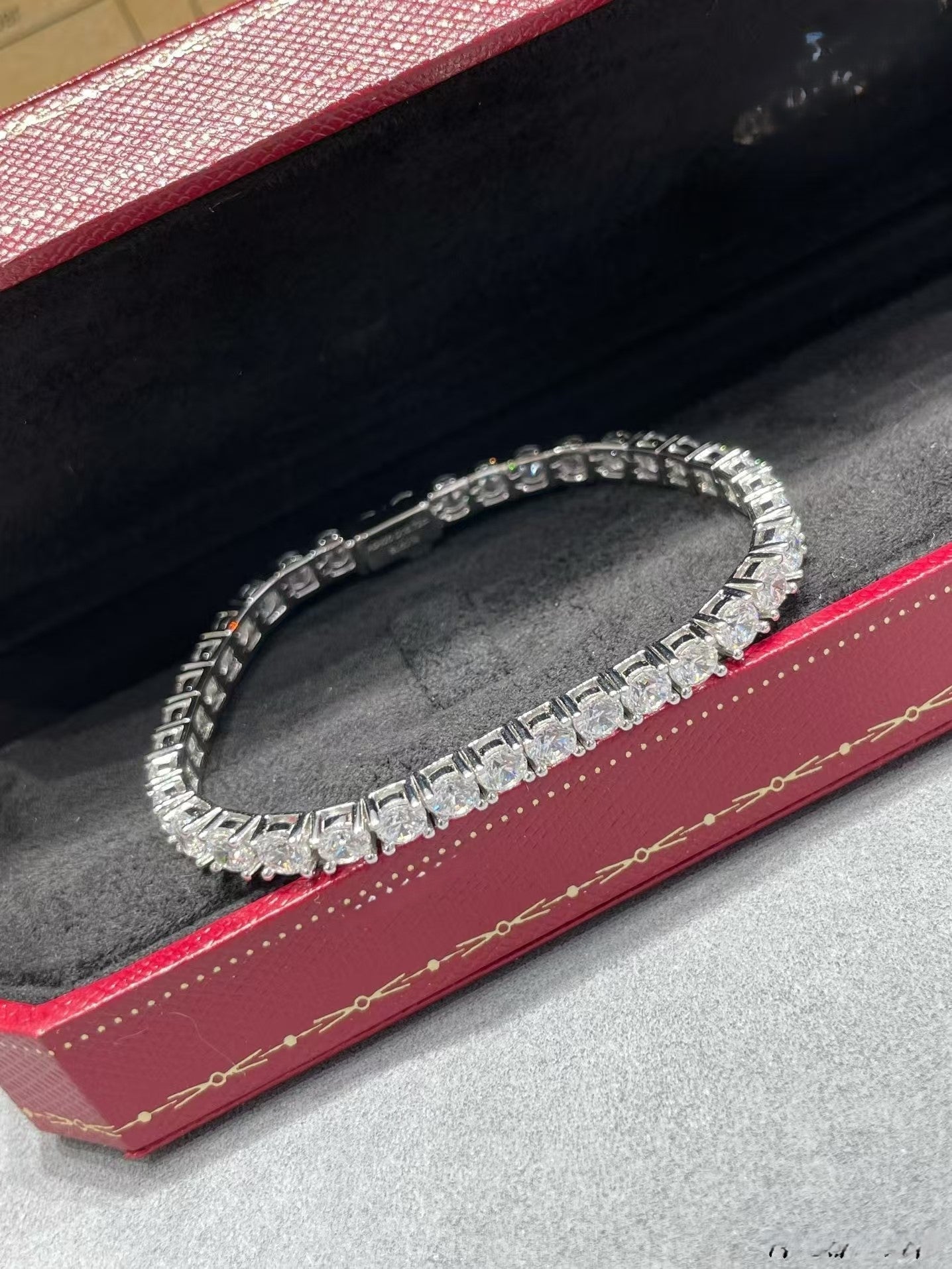 [✨Rose💎 jewelrys]TENNIS BRACELET WITH FULL DIAMOND SETTING