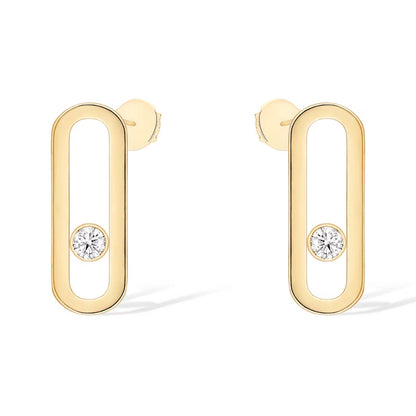 [✨Rose💎]MOVE UNO SMALL 1 DIAMOND EARRINGS