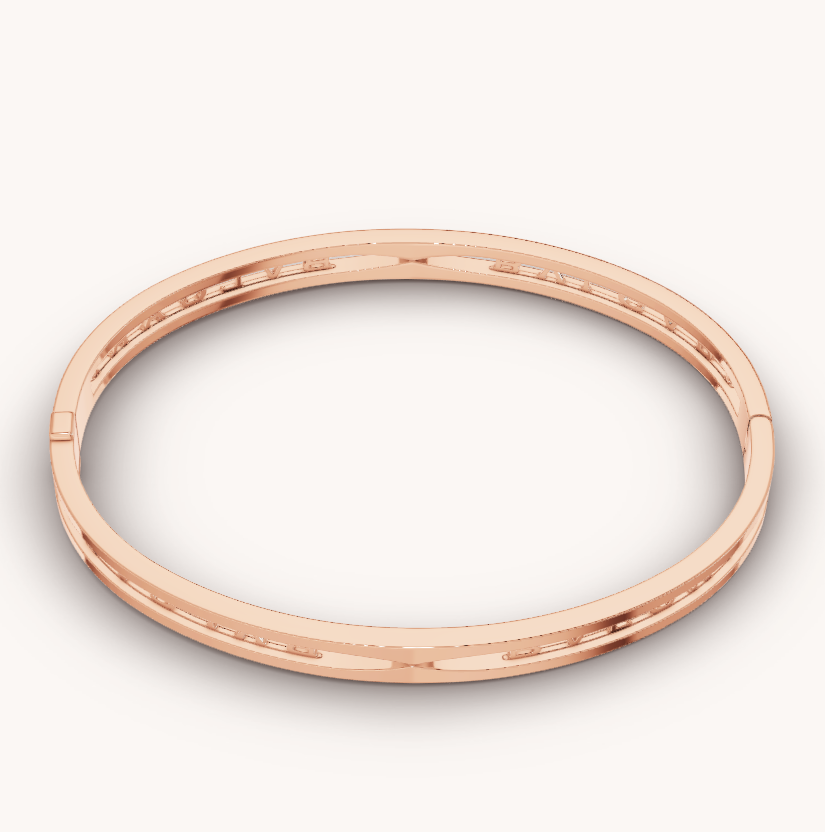 [✨Rose💎]ZERO 1 SPIRAL LOGO PINK GOLD BRACELET