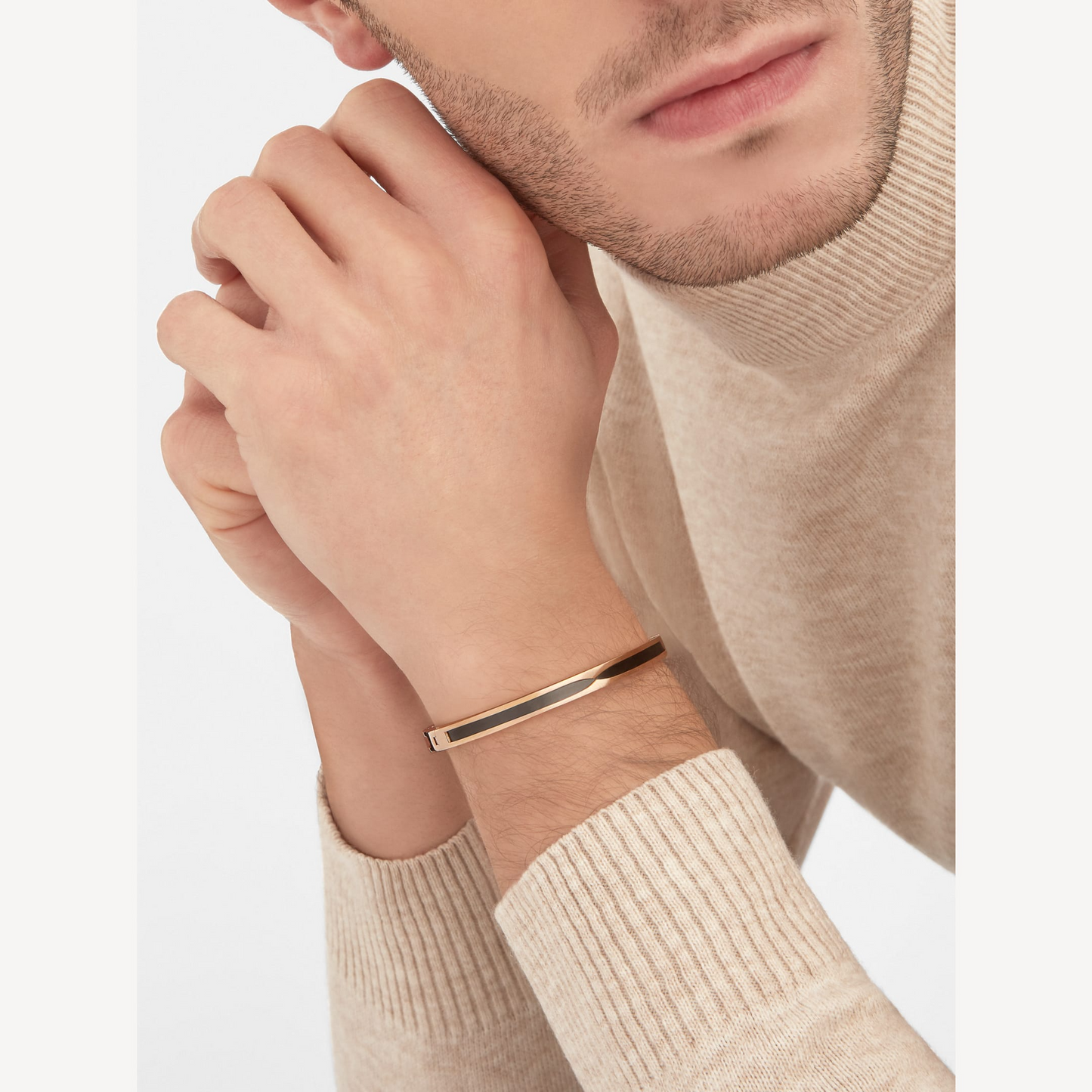 [✨Rose💎]ZERO 1 PINK GOLD WITH BLACK CERAMIC BRACELET