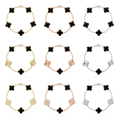 [✨Rose💎] CLOVER 5 MOTIF ONYXS BRACELET COLLECTION