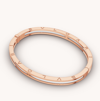 [✨Rose💎]ZERO 1 PINK GOLD WITH WHITE CERAMIC BRACELET