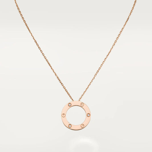 [✨Rose💎]LOVE NECKLACE 16MM 3 DIAMONDS