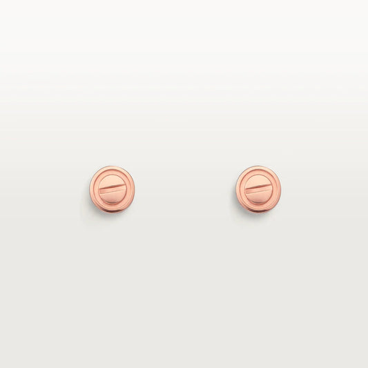 [✨Rose💎]LOVE EARRINGS PINK GOLD 10MM