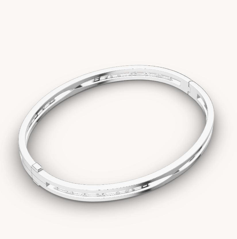 [✨Rose💎]ZERO 1 SPIRAL LOGO SILVER BRACELET