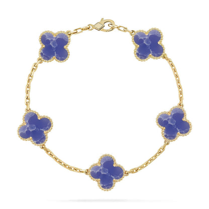 [✨Rose💎]CLOVER 5 MOTIF BLUE VEINS BRACELET COLLECTION