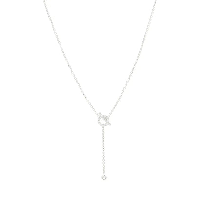 [✨Rose💎]FINESSE SILVER DIAMOND NECKLACE