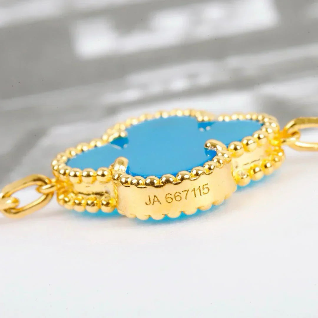 [✨Rose💎] CLOVER 5 MOTIF TURQUOISE BRACELET COLLECTION
