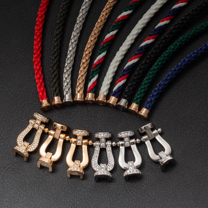[✨Rose💎]FORCE LARGE HORSESHOE FULL DIAMOND BRACELET GOLD