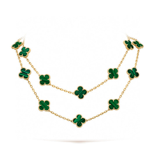 [✨Rose💎]CLOVER 20 MOTIFS MALACHITE GOLD