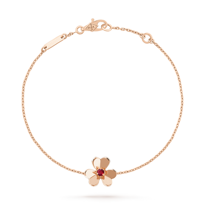 [✨Rose💎]FRIVOLE GOLD FLOWER PINK MALACHITE BRACELET