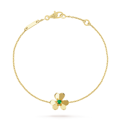 [✨Rose💎]FRIVOLE GOLD FLOWER PINK MALACHITE BRACELET